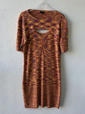 Anthropologie Current Air 3X NWT Multicolored Stretch Knit Dress Date Night Soft